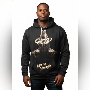 Black Graphic Hoodie